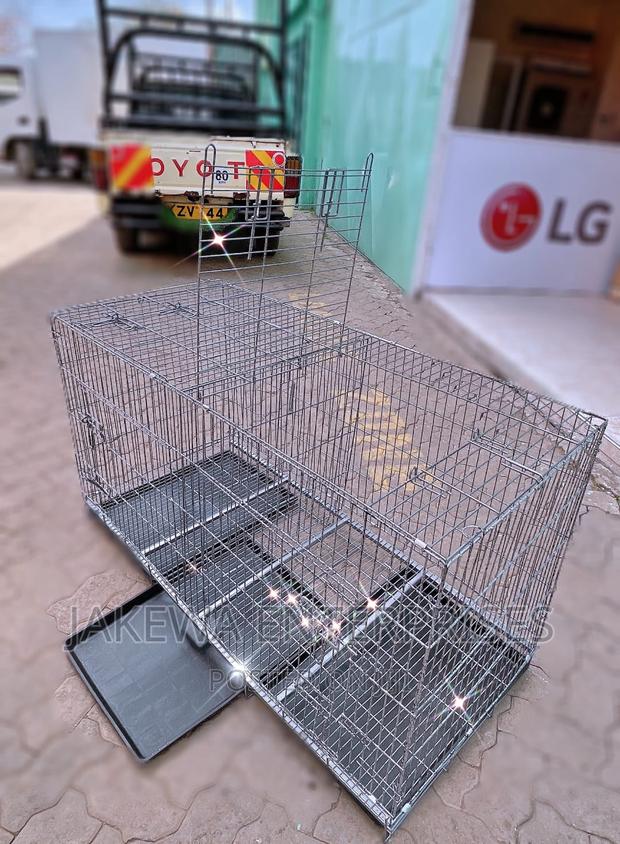 Dog Cage Collapsible Large Stainless Steel Foldable Kennel - thumbnail 3