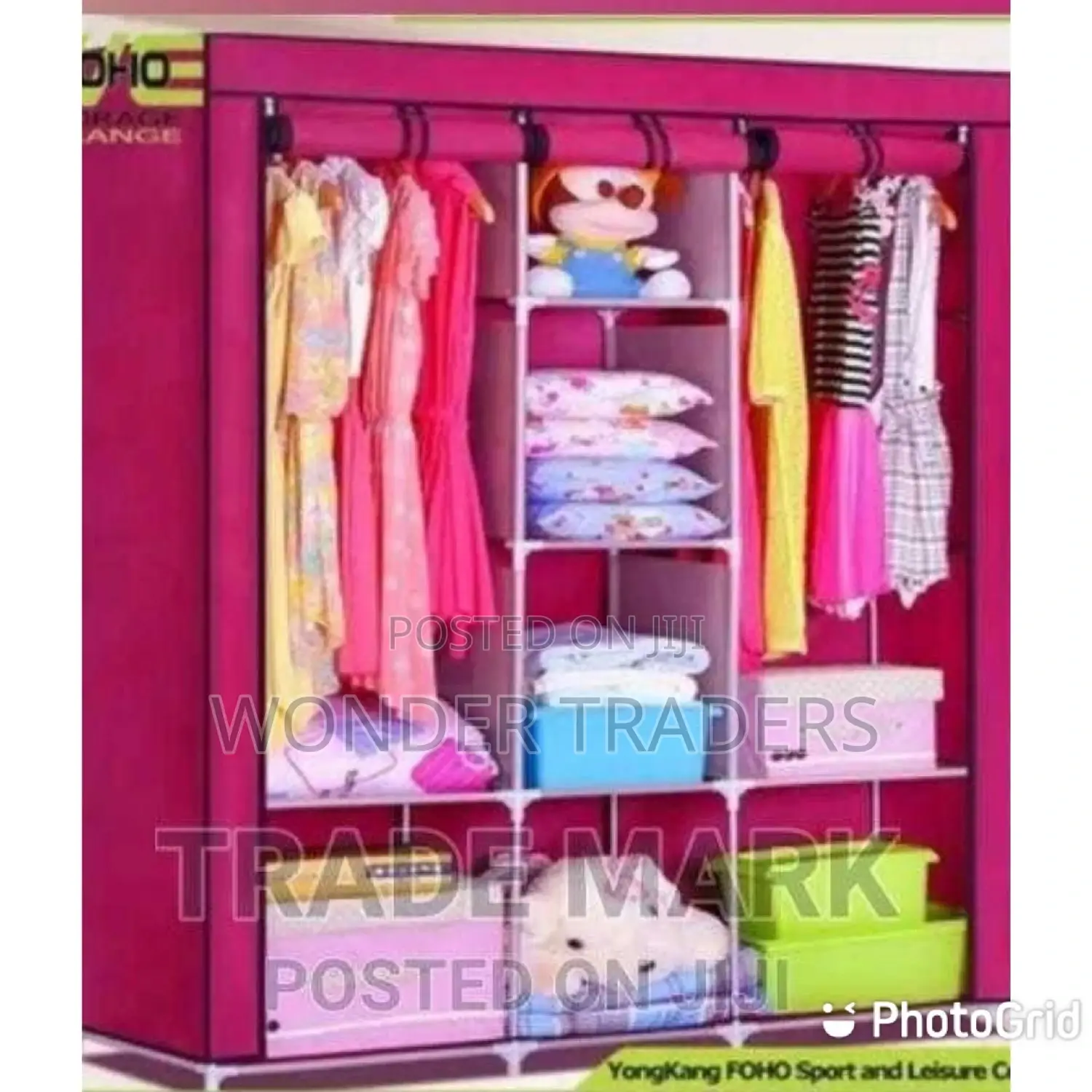 Metallic 3 Column Wardrobe