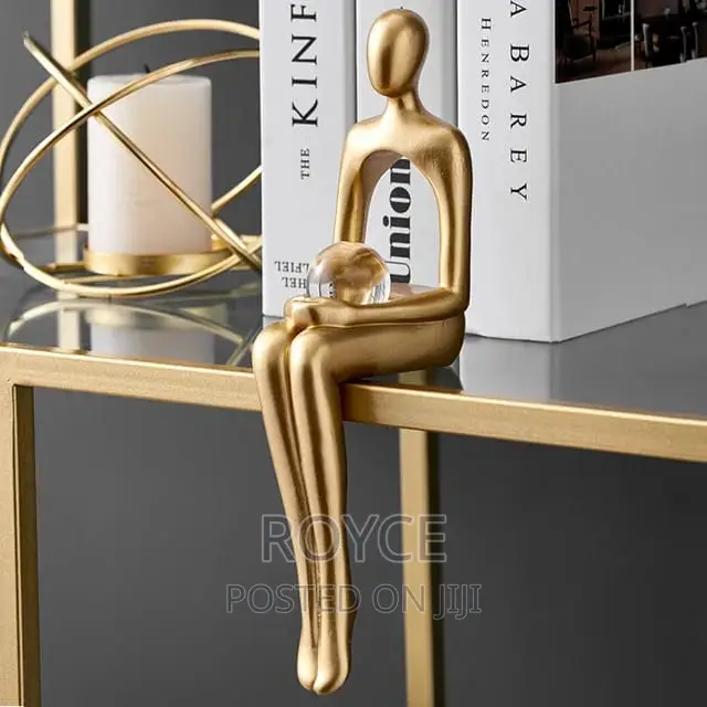 Resin Abstract Thinker Statue (23cm)