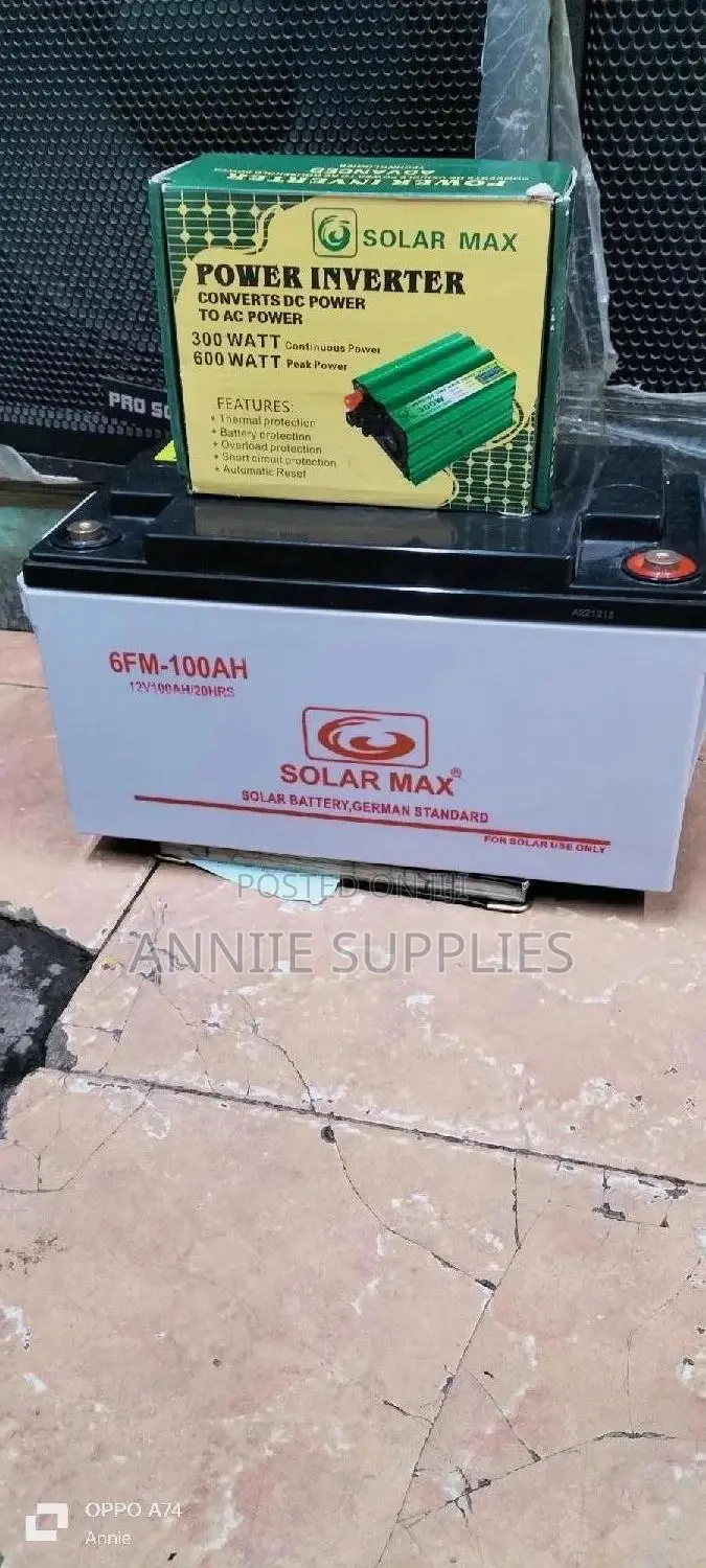 100ah Dry Solar Battery+ 300W Power Inverter