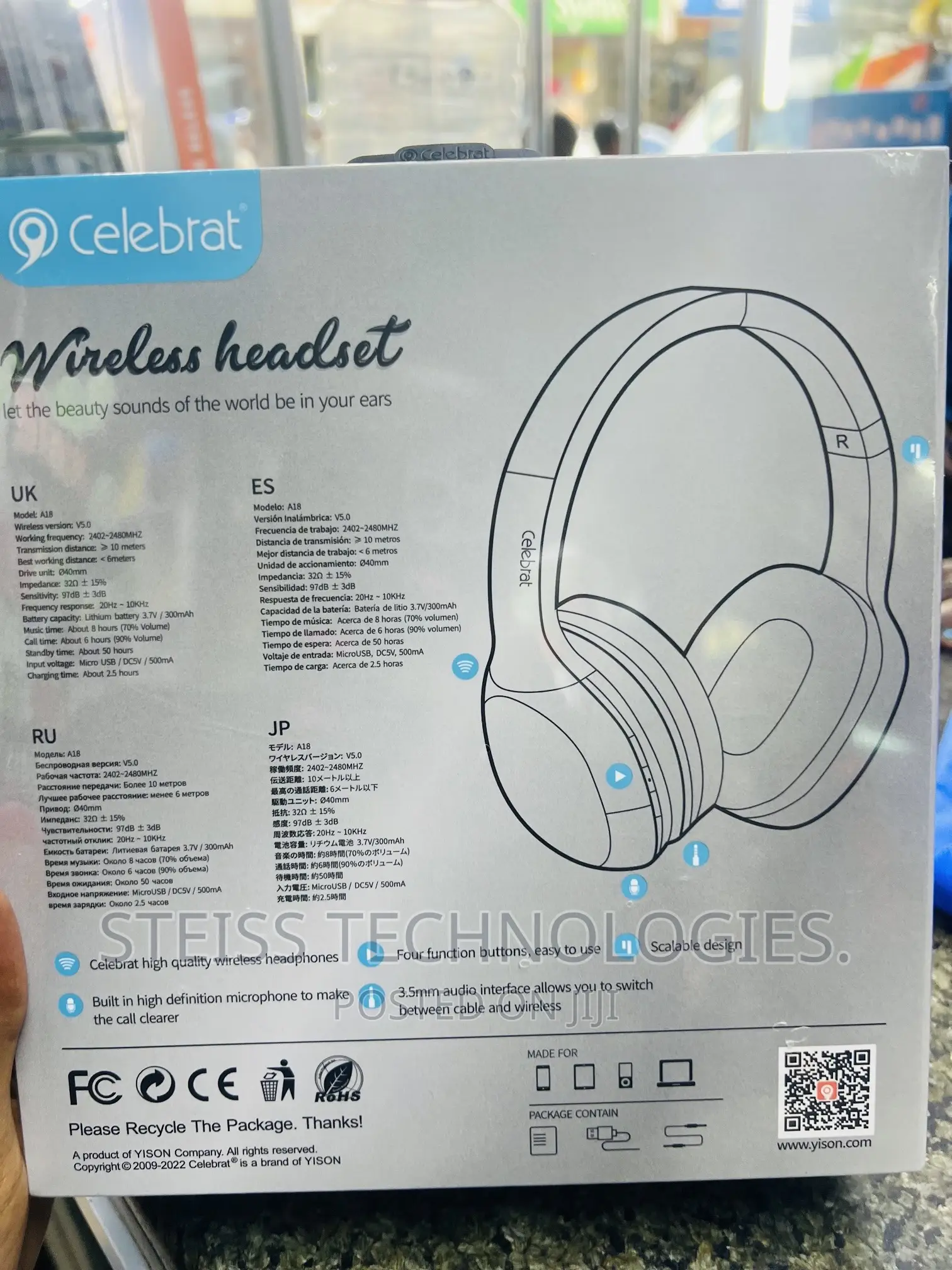 A18 Celebrat-Wireless Headphones.
