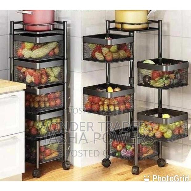 5 Tier Square Fruit/Kitchen Storage Rack - main view