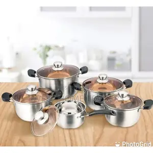 Jamespot 10PCS Cooking Pots Cookware Set 5pcs Pots+5pcs Lids