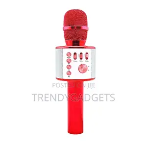 LED Light Karaoke Microphone Wireless Speaker WS-858 Mike Fo