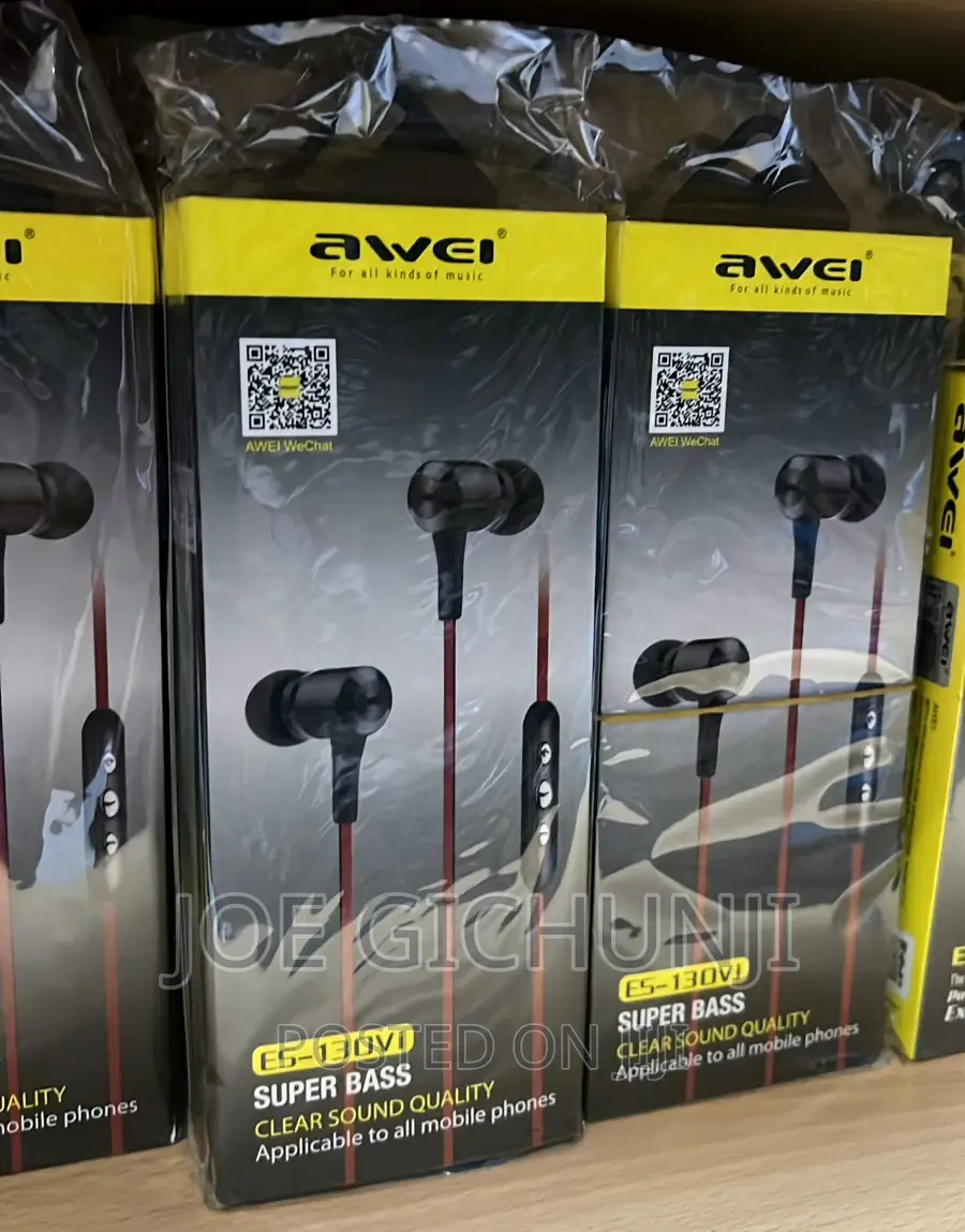 Handsfree Headphones Awei ES-130VI in-Ear With 3.5mm Jackred