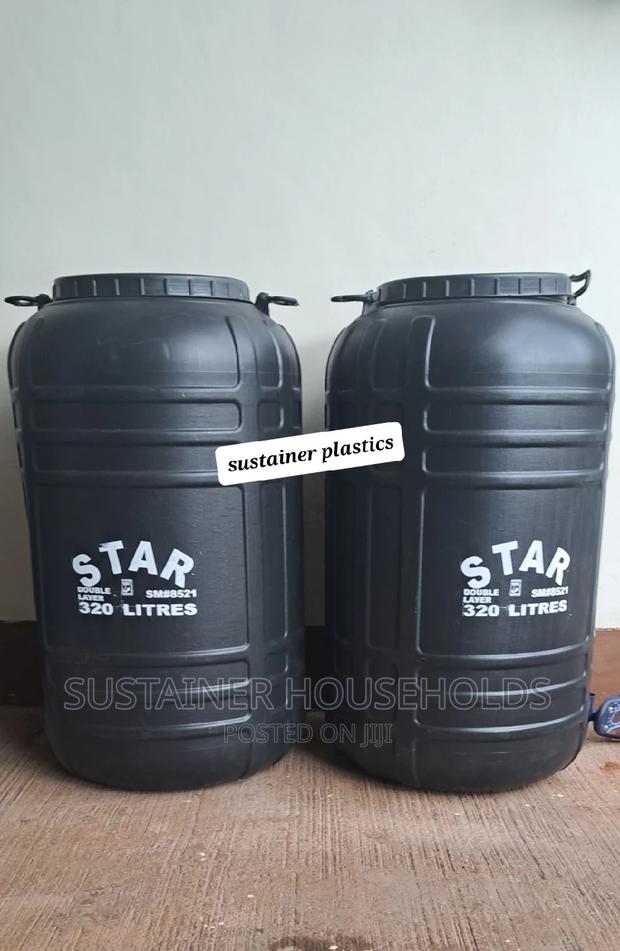 320 Litres Plastic Water Storage Tanks (Black)