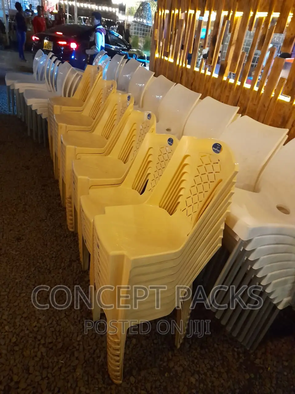 White Bruno Armless Chair With Mettallic Legs