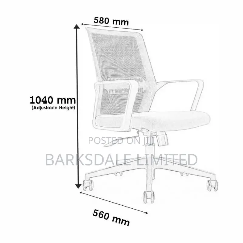 Blackoffice Desk Chair Mesh Swivel Adjustable Lumbar Support