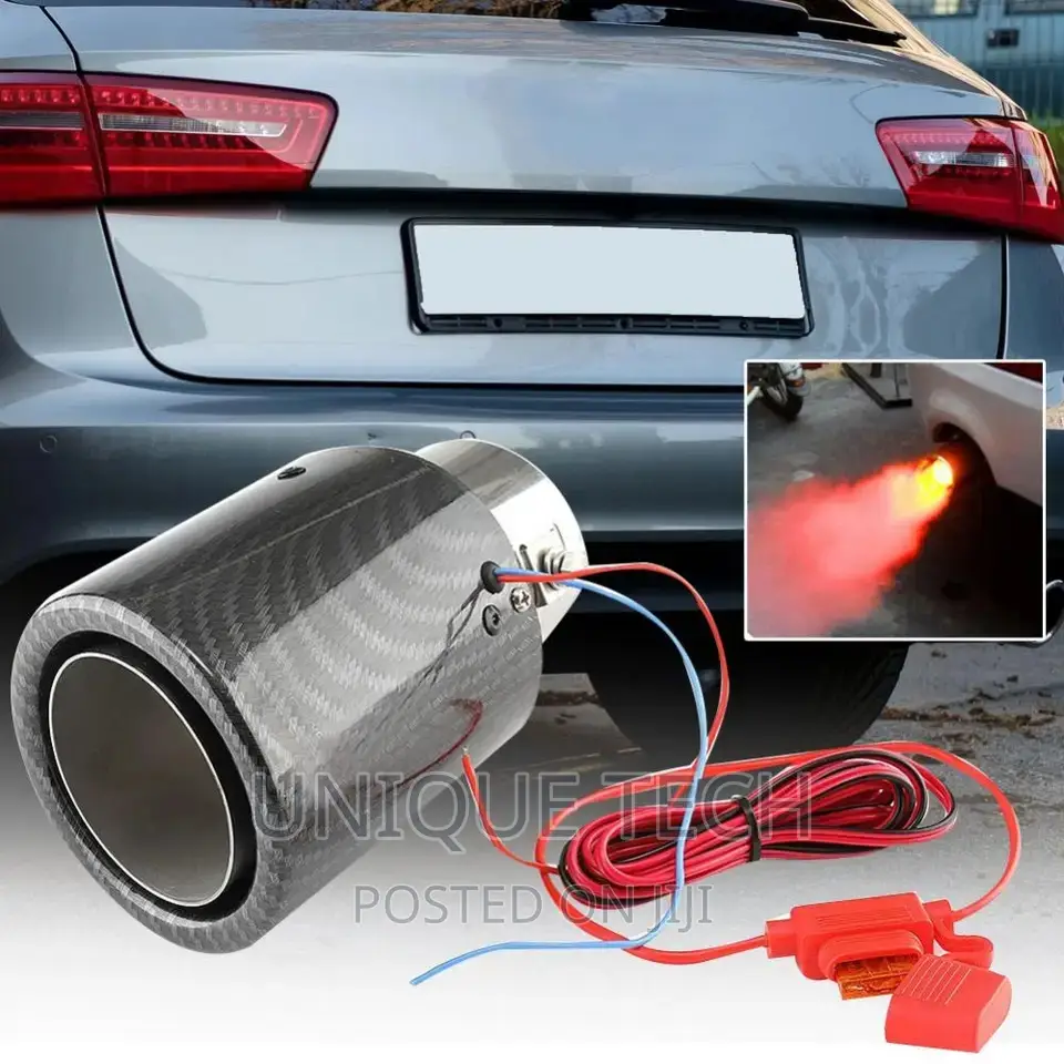Universal Car Modified Exhaust Muffler Tip With RED LED