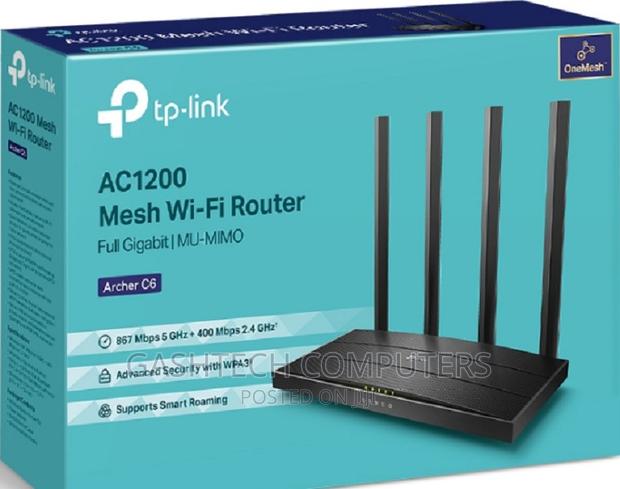Tp-Link AC1200 Wireless TL-ARCHER C6 Gigabit Router - thumbnail 3