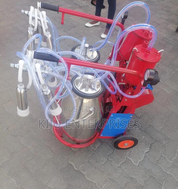 Electric Powered Double Milking Machine - main view