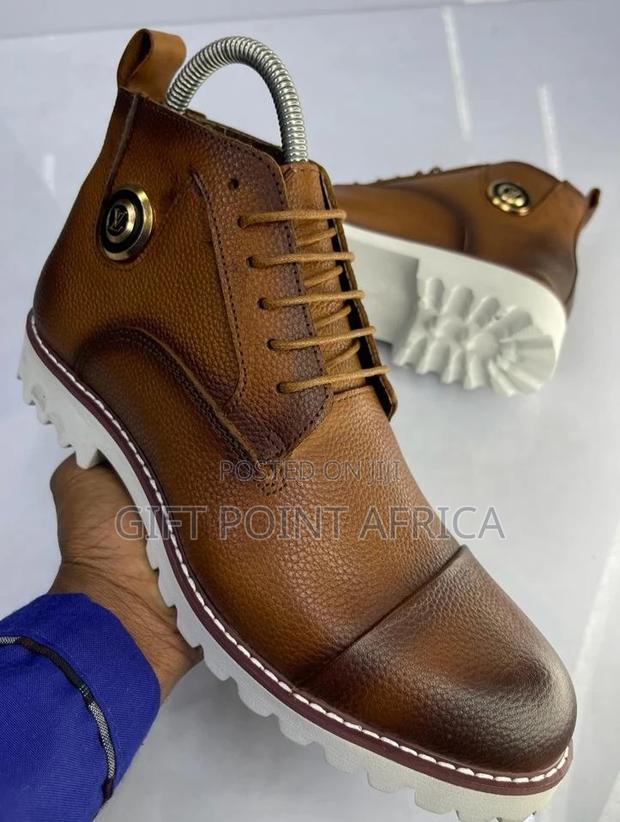 Brown Leather Boots for Men - main view