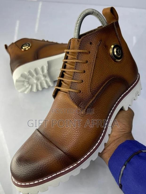 Brown Leather Boots for Men - thumbnail 3