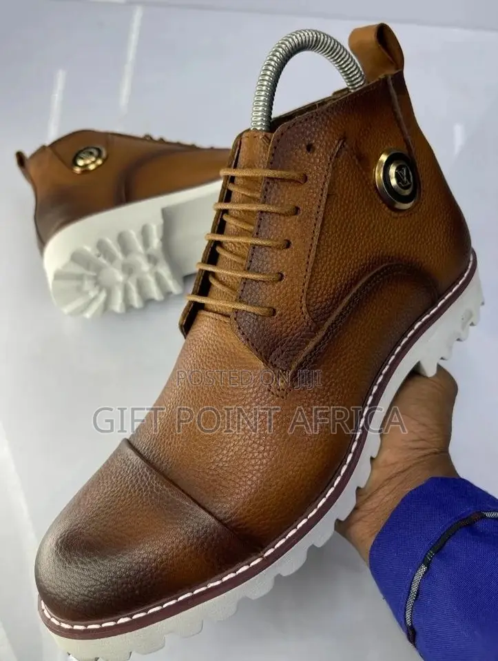 Brown Leather Boots for Men
