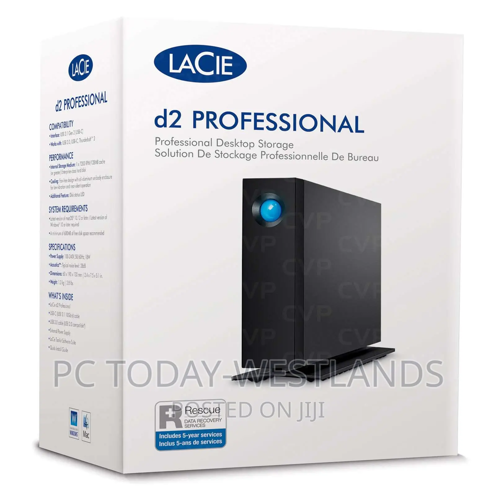 Lacie D2 Professional 14TB Thunderbolt 3 USB-C External HDD