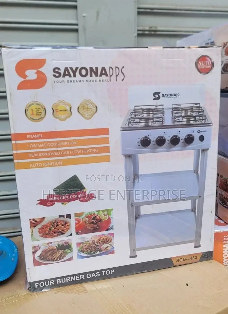 Cooker Sayona 4 Gas Burner Standing Cooker Ent