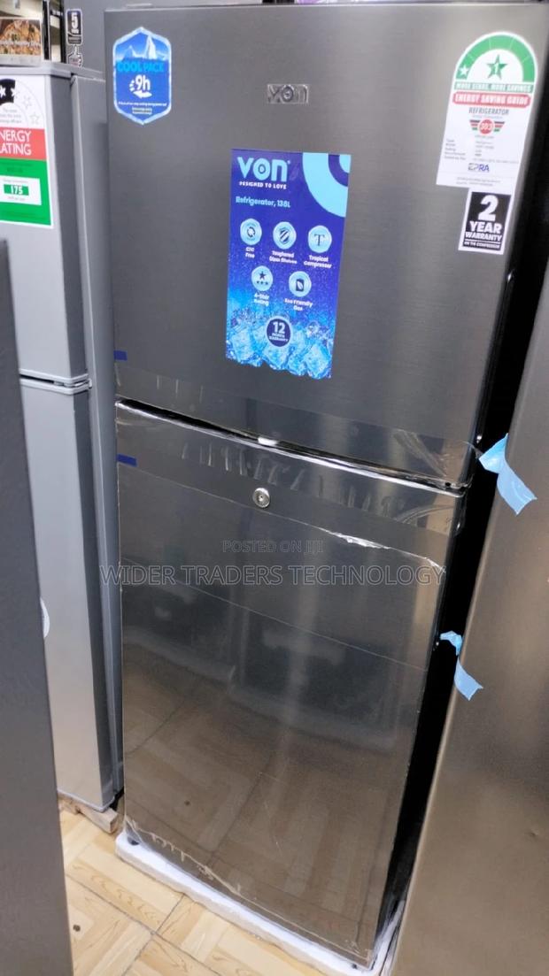 Von VART-18DMK Double Door Fridge 138L - Silver - main view