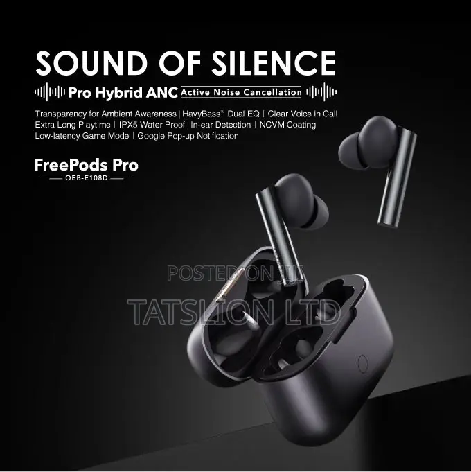 Oraimo Freepods Pro ANC Active Noise Cancellation TWS True W