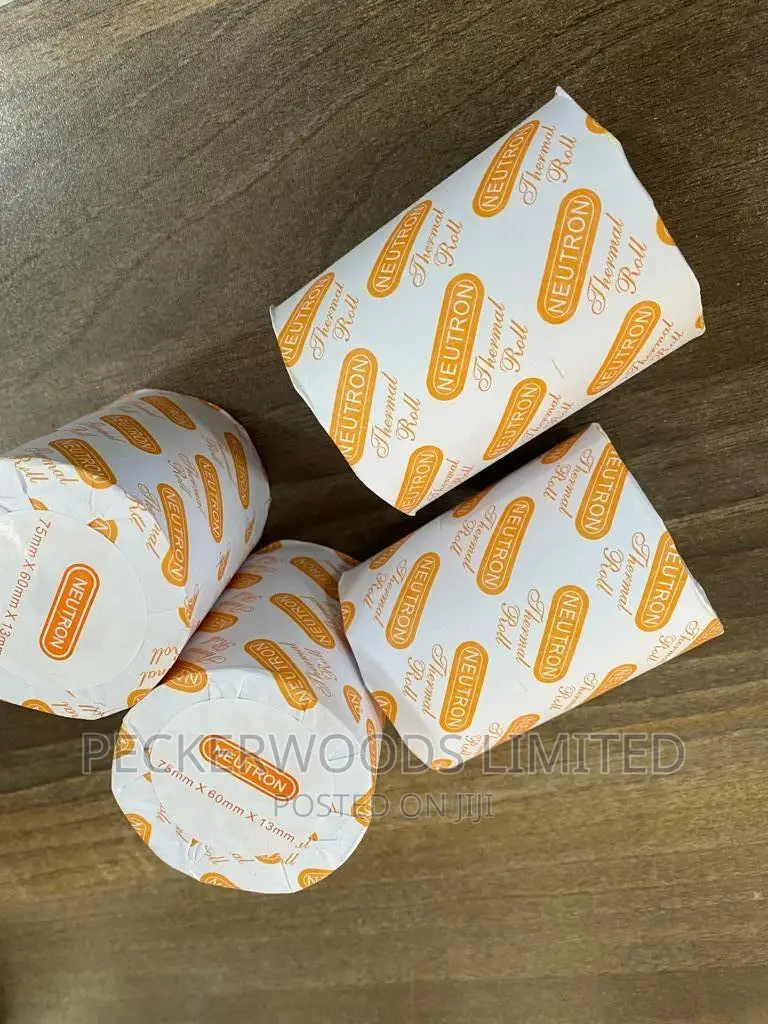 White With Neat Printout 75*60*13 Thermal Rolls