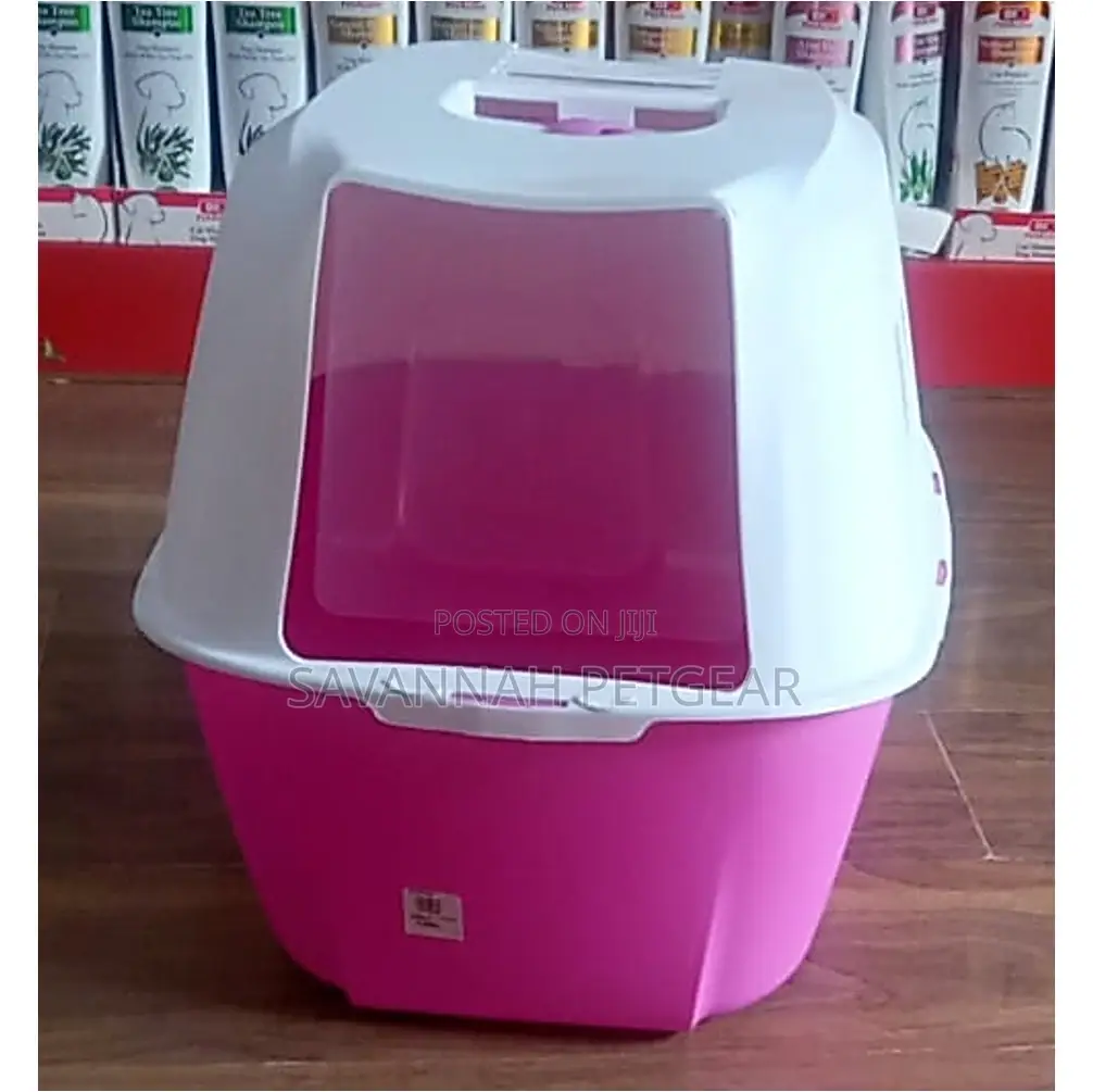 Fully Enclosed Cat Litter Box Spacious Hooded - 56x38x62cm