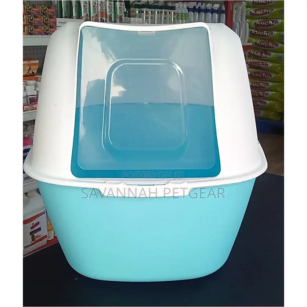 Fully Enclosed Cat Litter Box Spacious Hooded - 56x38x62cm
