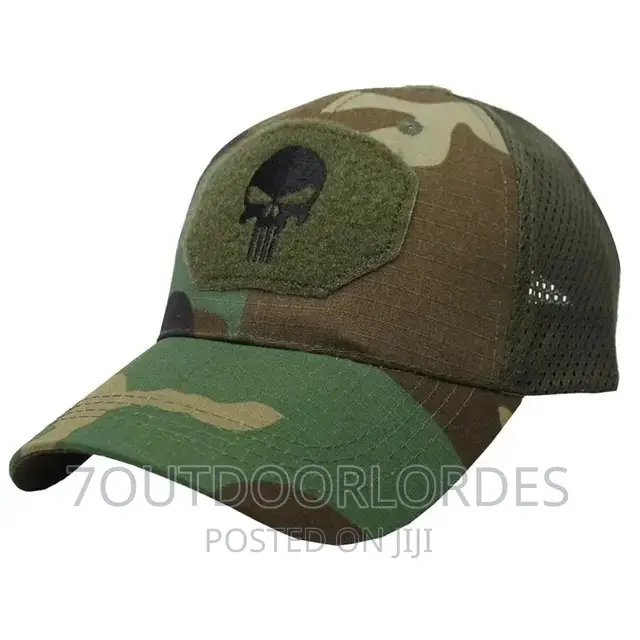Punisher Caps Green Camouflage