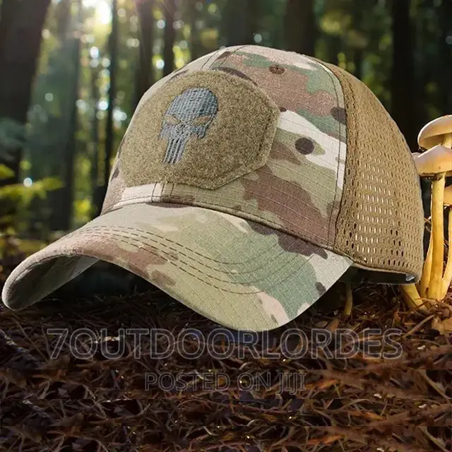 Punisher Caps Green Camouflage