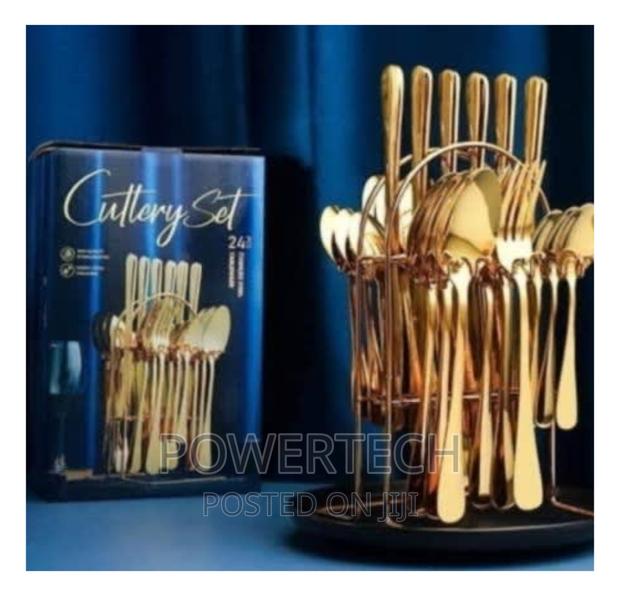 Cutlery Set 24pcs With Stand;; - main view
