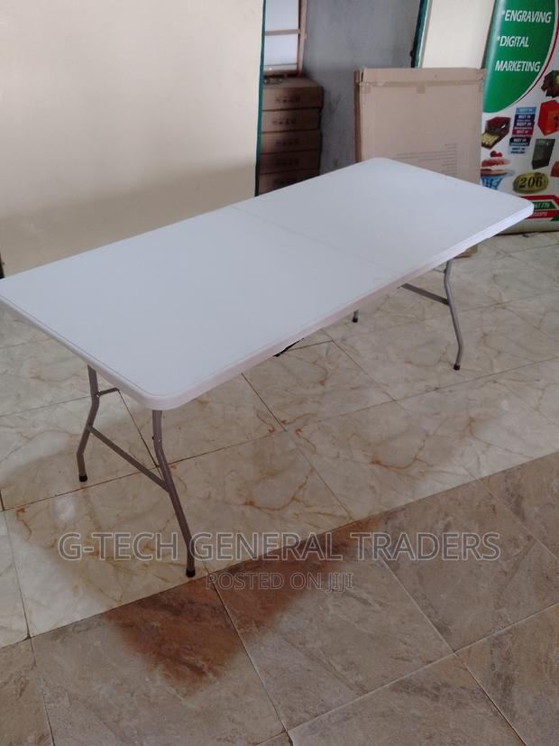 Foldable Camping/Picnic White Heavy Duty Table - main view