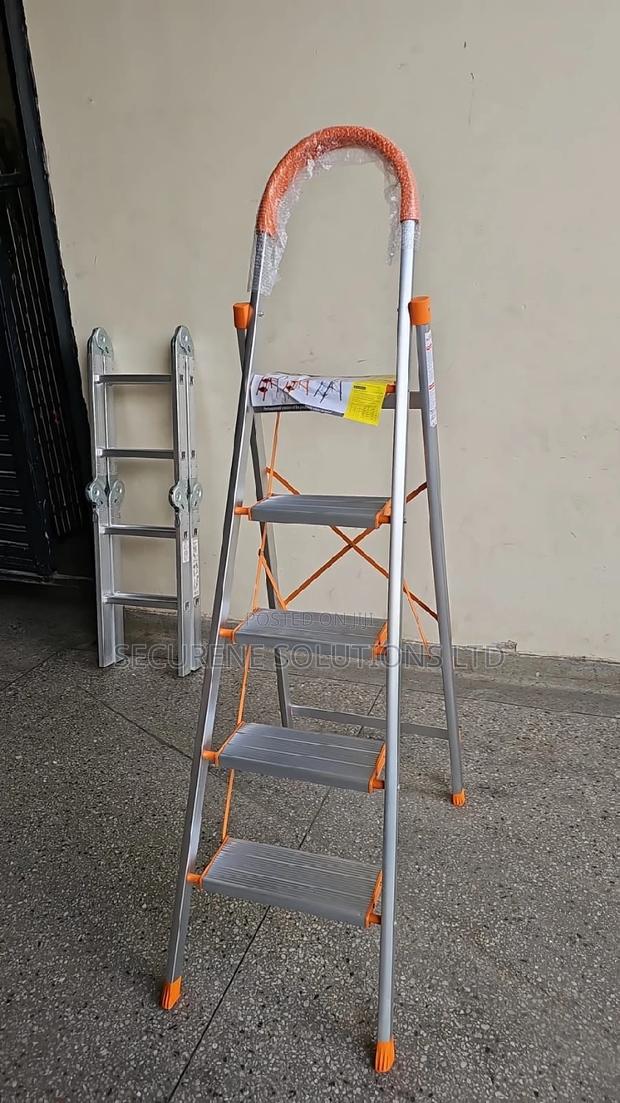 Aluminium a Type 5 Steps Orange Ladder a Type - main view