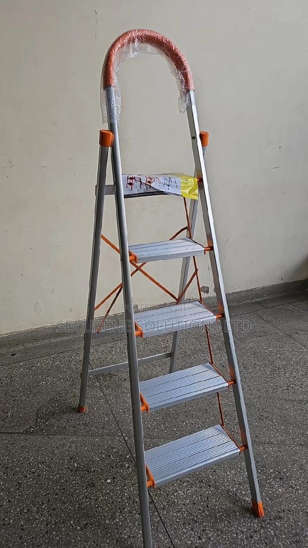 Aluminium a Type 5 Steps Orange Ladder a Type - thumbnail 3