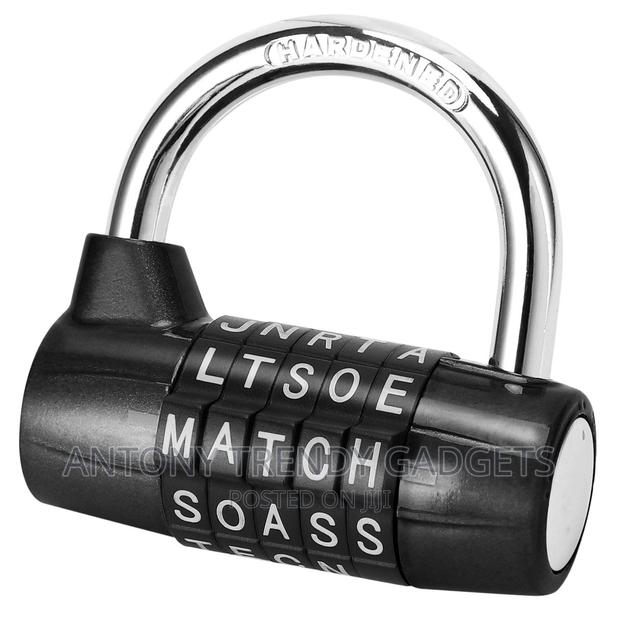2xzinc Alloy 5 Dial Letters Combination Padlock Code Passwor - main view