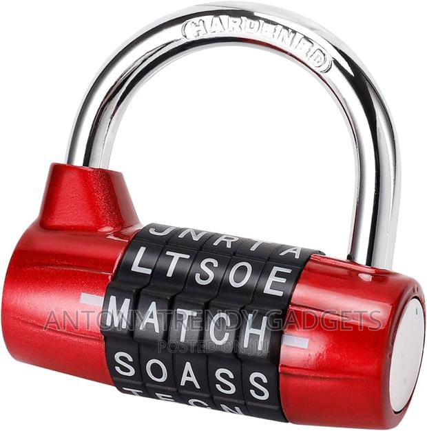 Generic 2xzinc Alloy 5 Dial Letters Combination Padlock Code - main view