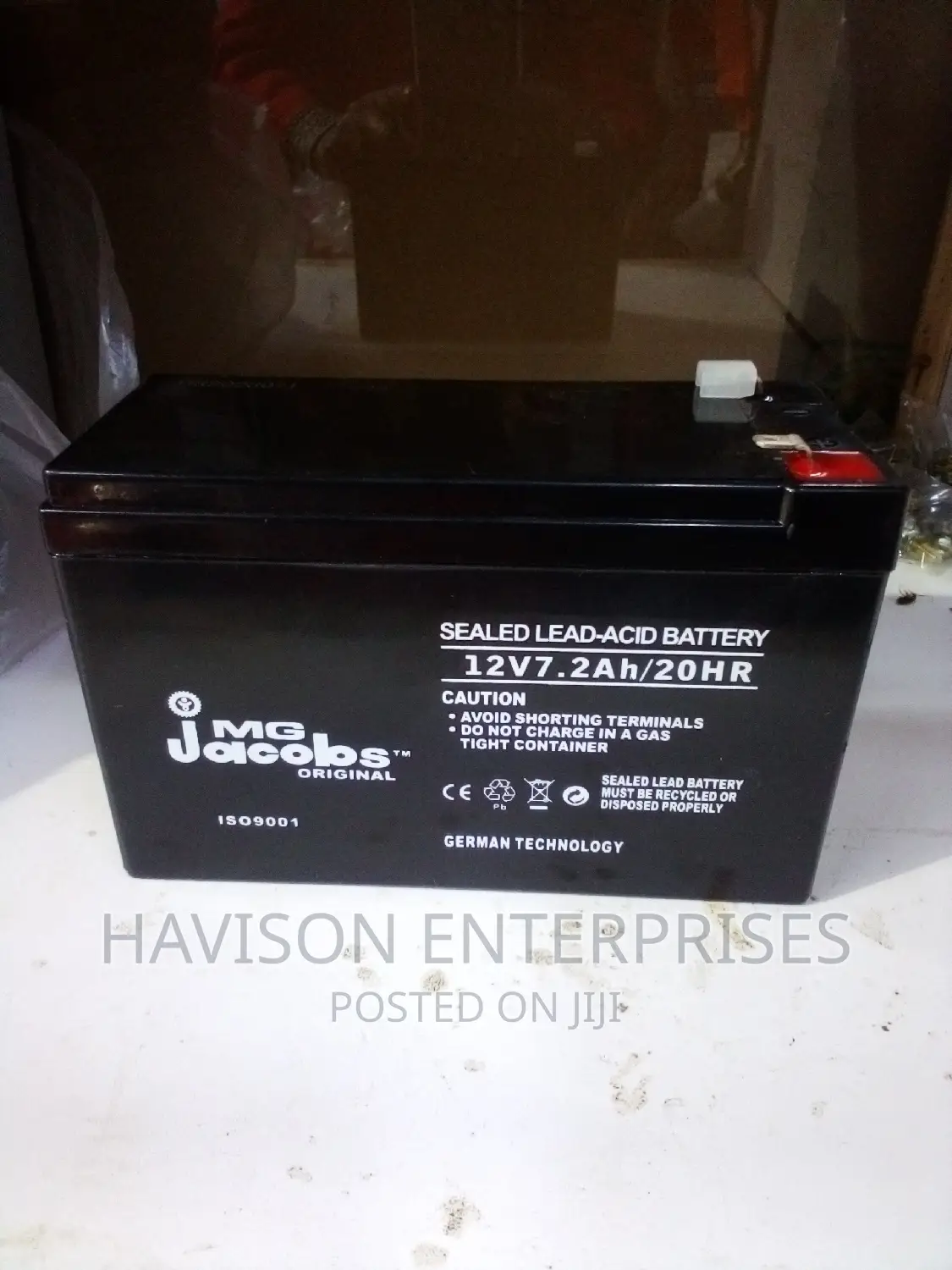 12v7.2ah Jacobs Battery