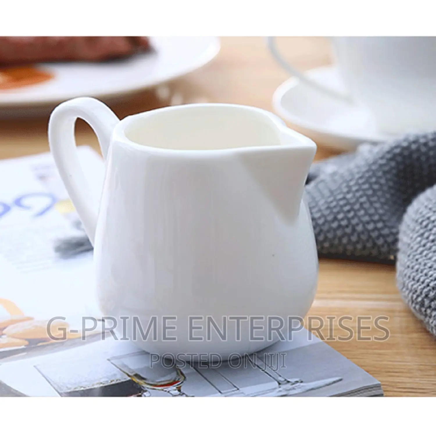 Ceramic Milk Jug Jar Gravy v Shaped Jar