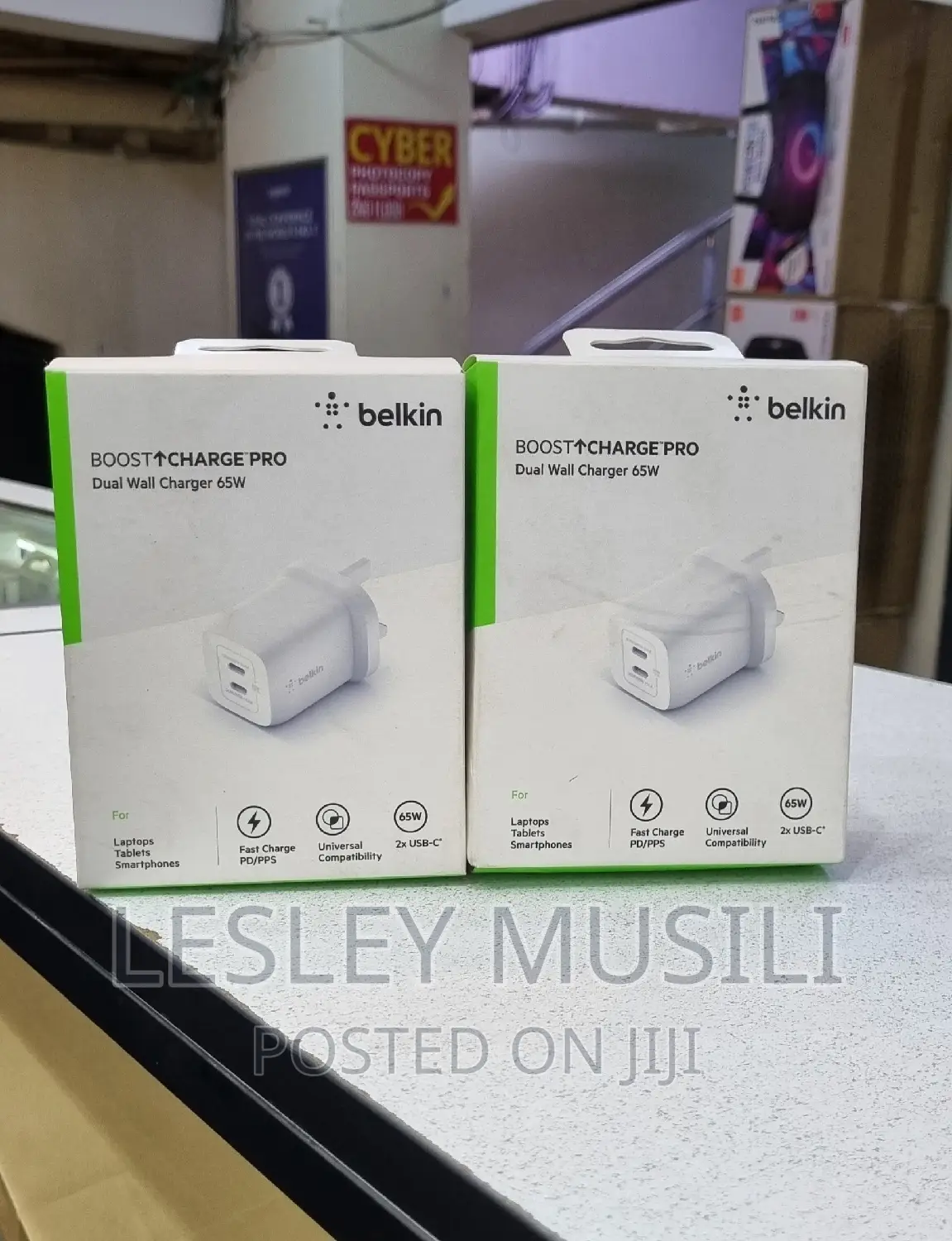 Belkin 65W Dual USB-C Wall Charger, Fast Charging Power