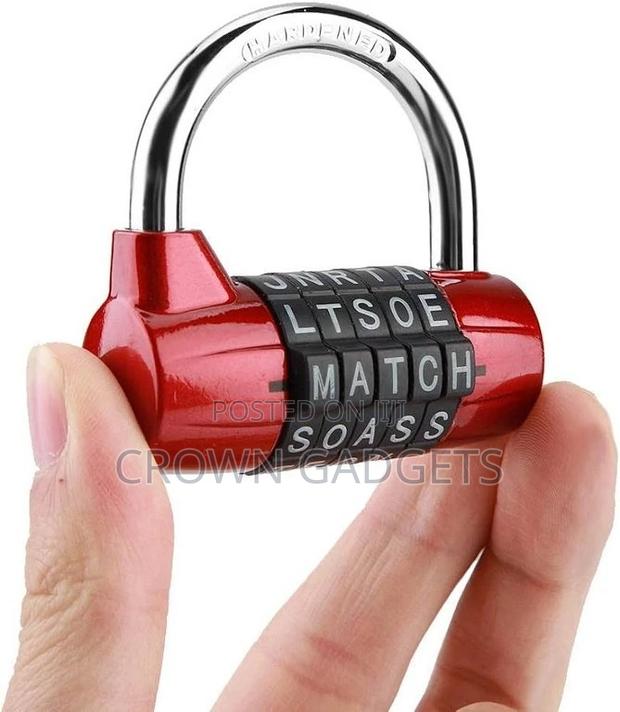 Generic 2xzinc Alloy 5 Dial Letters Combination Padlock Code - main view