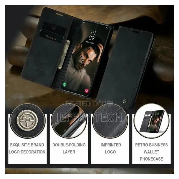 Realme C55 Flip Leather Wallet Case With 2 Cards Slot