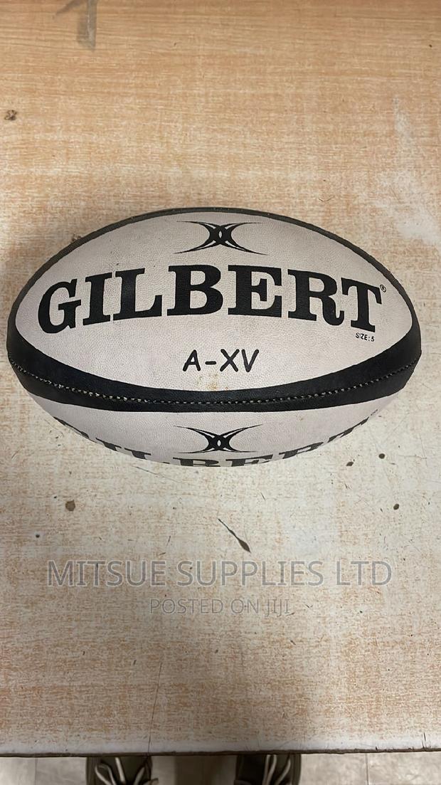 Gilbert a-Xv Rugby Ball Size 5 Synthetic - main view