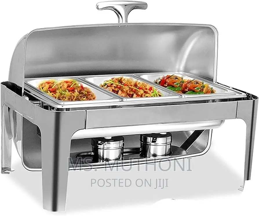 *Heavy Duty Roll Top Chaffing Dish With Glass Window