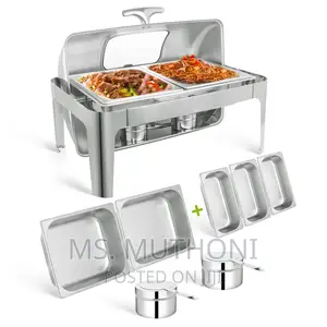 *Heavy Duty Roll Top Chaffing Dish With Glass Window