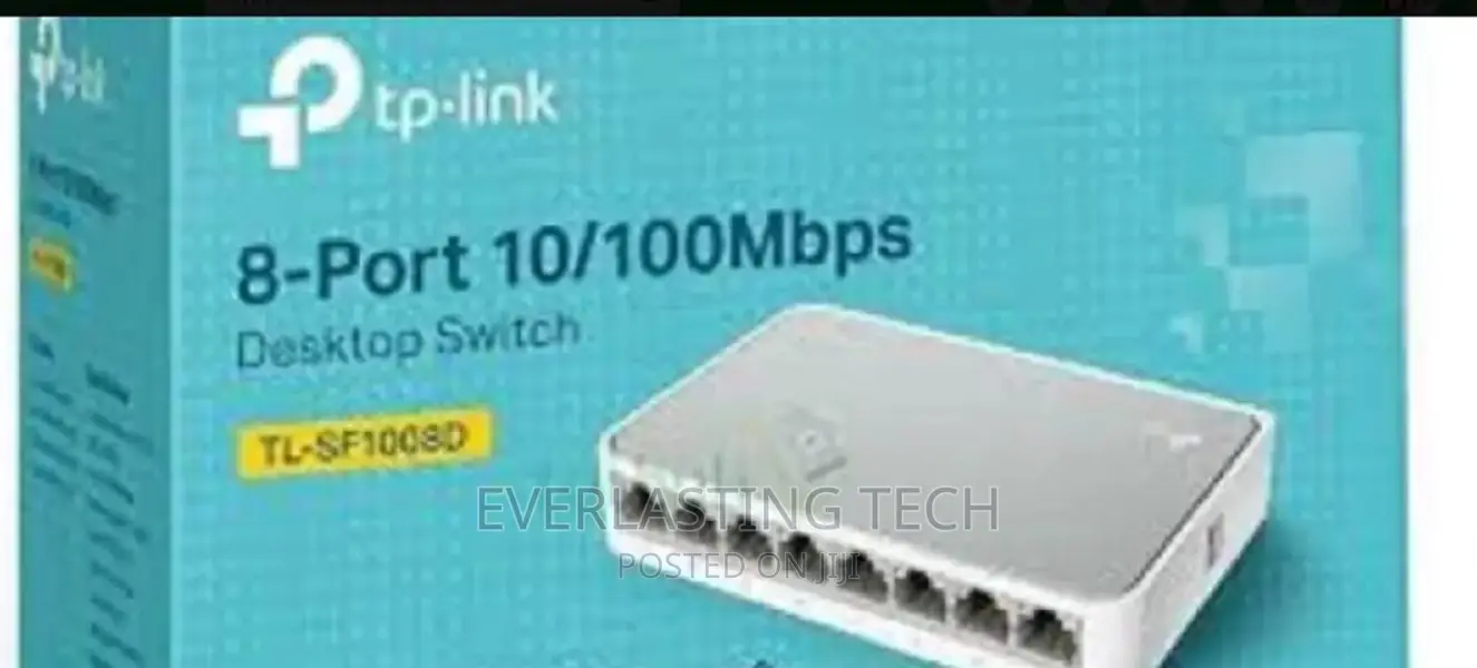 .8-Port 10/100m Desktop Switch, RJ45 Ports, Plasti