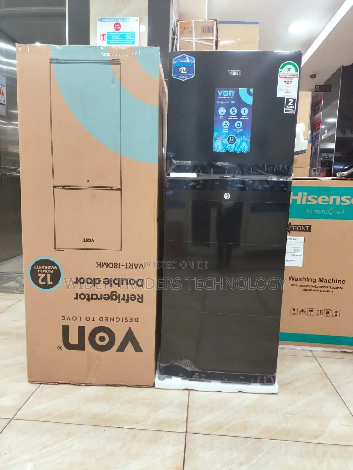 Von VART-18DMK Double Door Fridge 138L