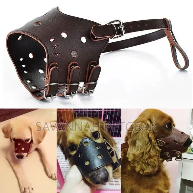 Adjustable Dog Muzzle Anti-Biting Puppy Pet Dog Mesh - XL