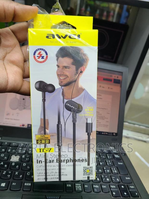 Awei Type C Earphones, in Line Mic - thumbnail 3