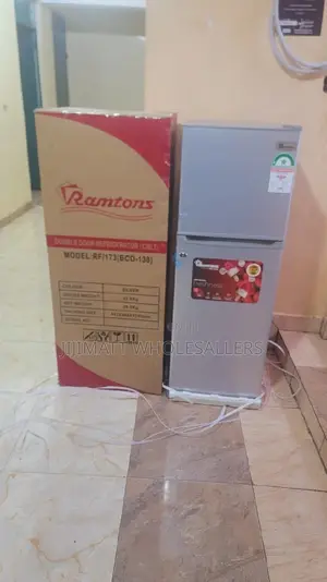 Ramtons 128 Litres Double Door Refrigerator Silver