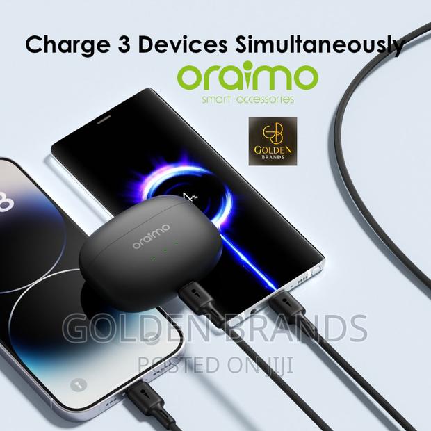 Oraimo Charger Cable 3 in One, Lightning, Type C, Micro USB - thumbnail 3