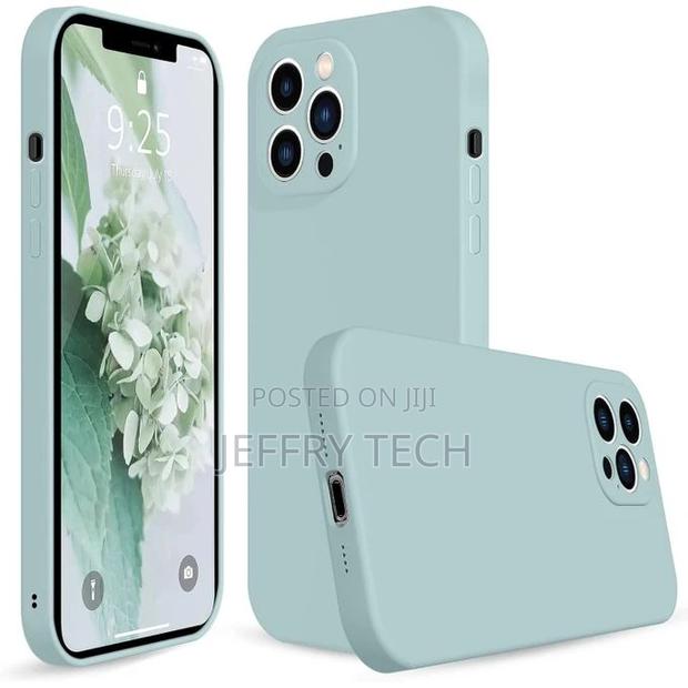 Mint Green iPhone 13 Pro Max Case, Liquid Silicone