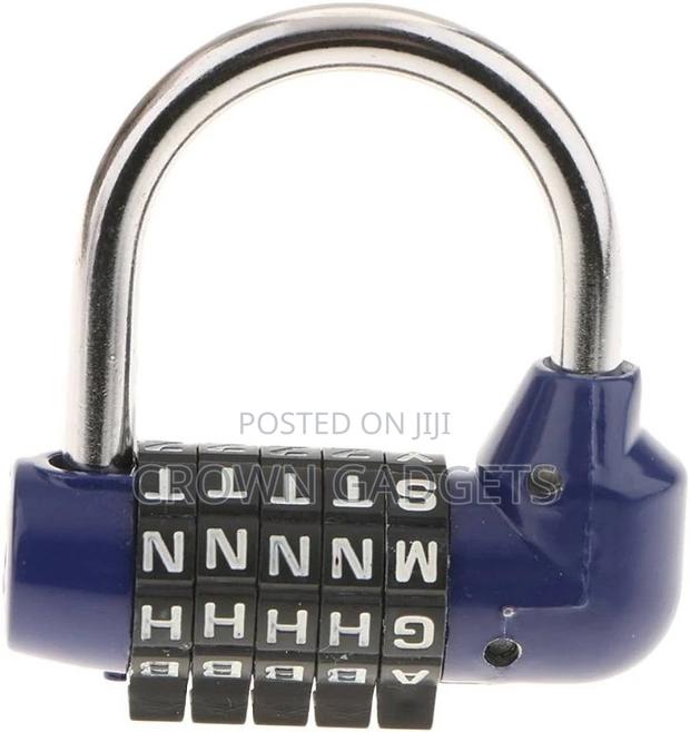 Generic 2xzinc Alloy 5 Dial Letters Combination Padlock Code - main view