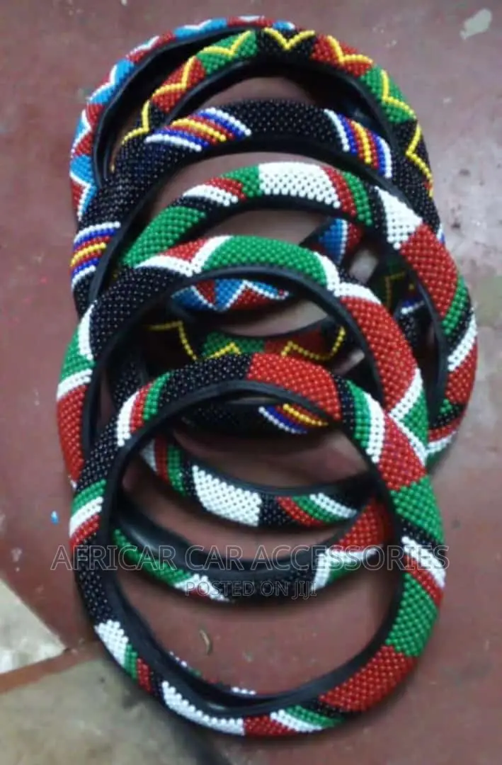Beaded Kenyan Flag Steering Wheel Cover in Nairobi Central Vehicle